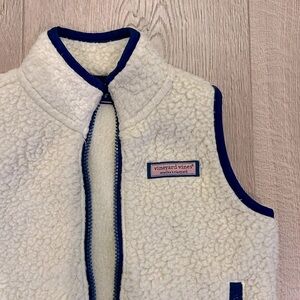 Kids Vineyard Vines vest 3T cream fleece